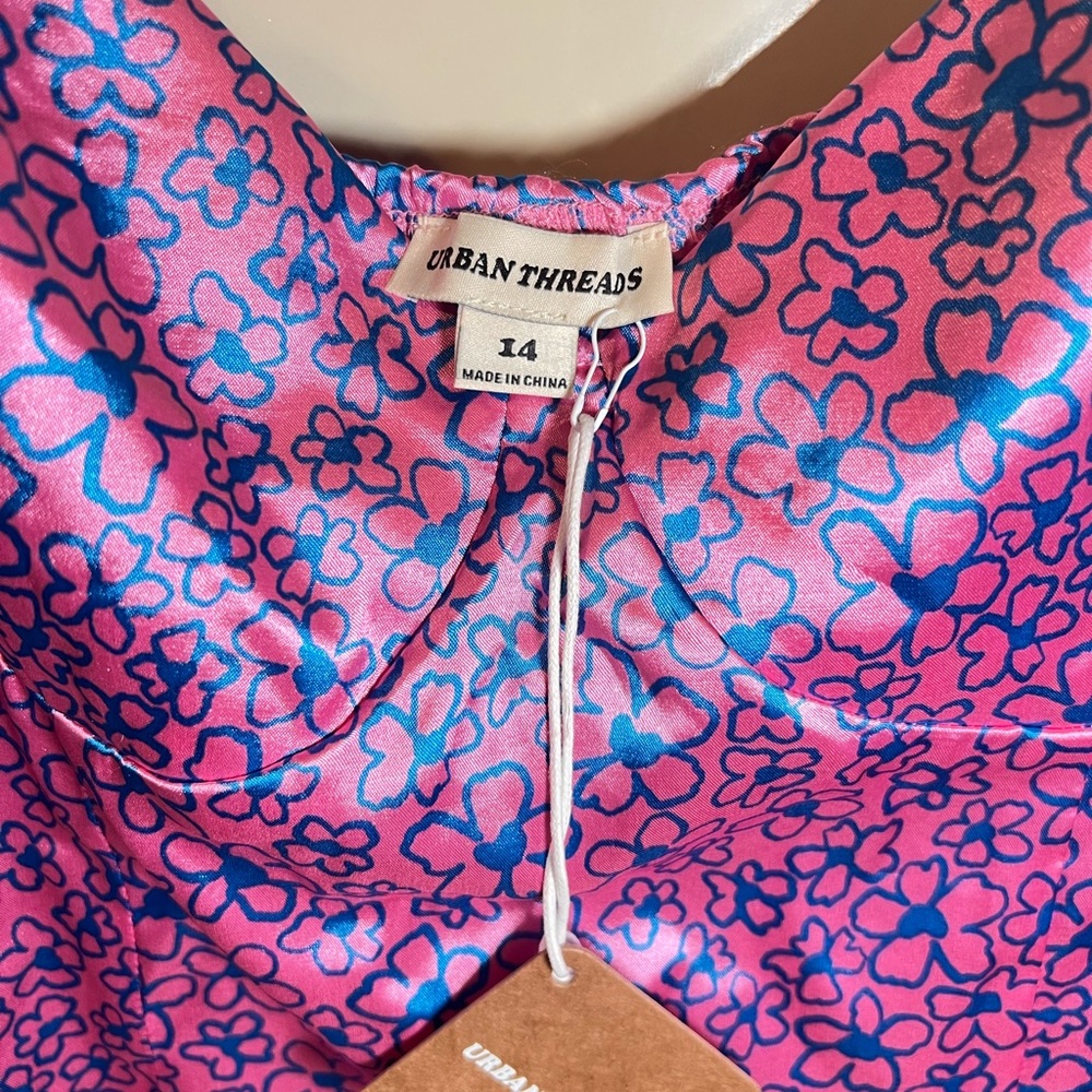 ASOS Pink and Blue Floral Dress
